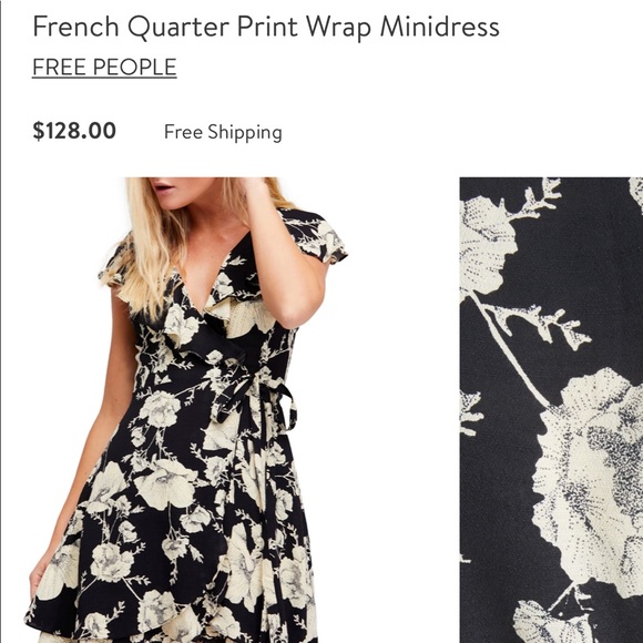 free people floral wrap dress - Picture 5 of 6